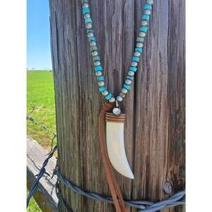 NEW KEEP IT GYPSY bone charm necklace in blue